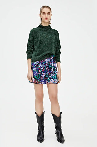 Basic Chenille High Neck Sweater