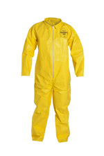 Disposable Chemical Resistant Coverall With Serged Seams And Open Cuff