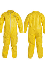 Disposable Chemical Resistant Coverall With Serged Seams And Open Cuff