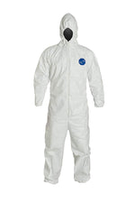 Disposable Protective Coverall With Respirator Fit Hood And Elastic Cuff