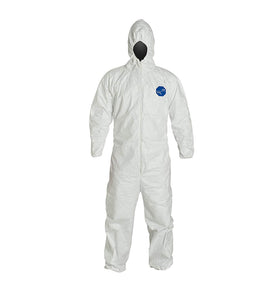 Disposable Protective Coverall With Respirator Fit Hood And Elastic Cuff