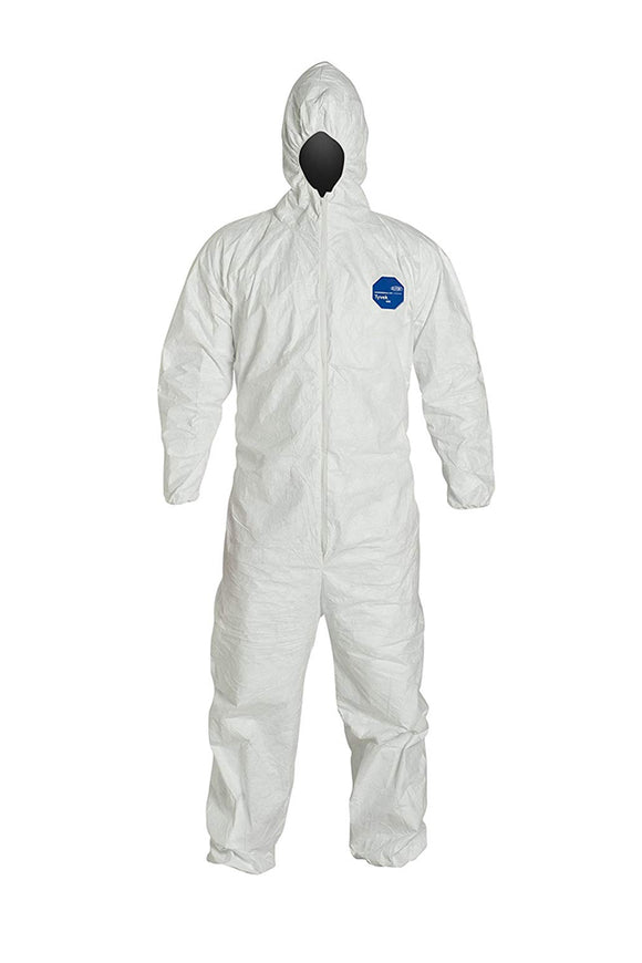 Disposable Protective Coverall With Respirator Fit Hood And Elastic Cuff