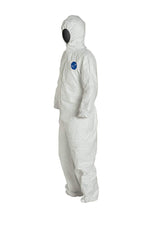 Disposable Protective Coverall With Respirator Fit Hood And Elastic Cuff