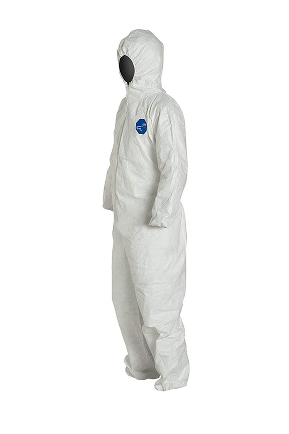 Disposable Protective Coverall With Respirator Fit Hood And Elastic Cuff