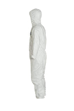 Disposable Protective Coverall With Respirator Fit Hood And Elastic Cuff