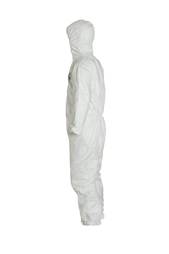 Disposable Protective Coverall With Respirator Fit Hood And Elastic Cuff