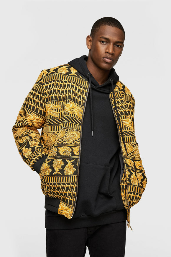Jacquard Bomber Jacket