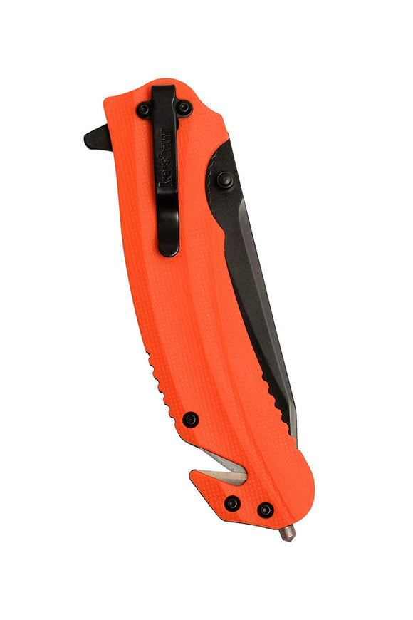 Kershaw Barricade 8650 Multifunction Rescue Pocket Knife With 3 5 Inch Stainless Steel Blade