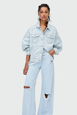 Oversized Light Blue Denim Jacket