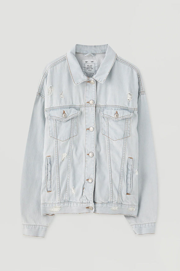 Oversized Light Blue Denim Jacket