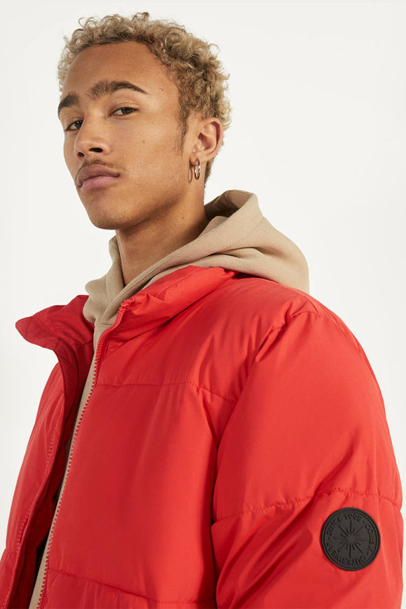 Puffer Jacket With Contrast Trims