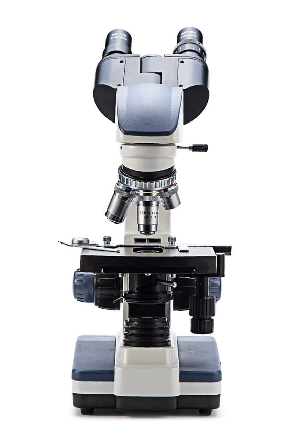 Research Grade Compound Lab Microscope With Wide Field 10x And 25x Eyepieces