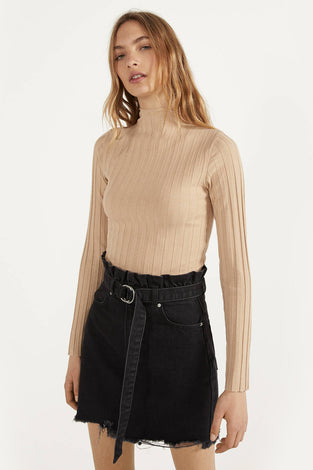 Ribbed Long Sleeve T Shirt