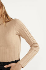 Ribbed Long Sleeve T Shirt