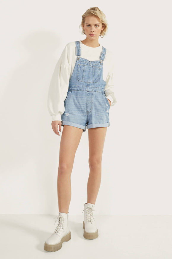 Short Denim Dungarees