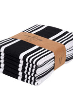 Urban Villa Kitchen Towels Trendy Stripes 100% Cotton Dish Towels Mitered Corners