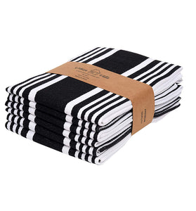 Urban Villa Kitchen Towels Trendy Stripes 100% Cotton Dish Towels Mitered Corners