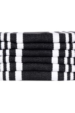 Urban Villa Kitchen Towels Trendy Stripes 100% Cotton Dish Towels Mitered Corners
