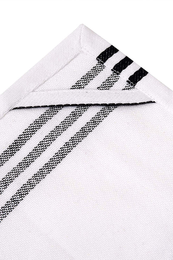 Urban Villa Kitchen Towels Trendy Stripes 100% Cotton Dish Towels Mitered Corners