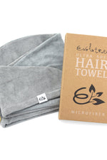 Volatree Microfiber Hair Towel Wrap Quick Magic Hair Dry Hat Neutral Gray