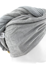 Volatree Microfiber Hair Towel Wrap Quick Magic Hair Dry Hat Neutral Gray