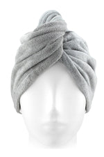 Volatree Microfiber Hair Towel Wrap Quick Magic Hair Dry Hat Neutral Gray