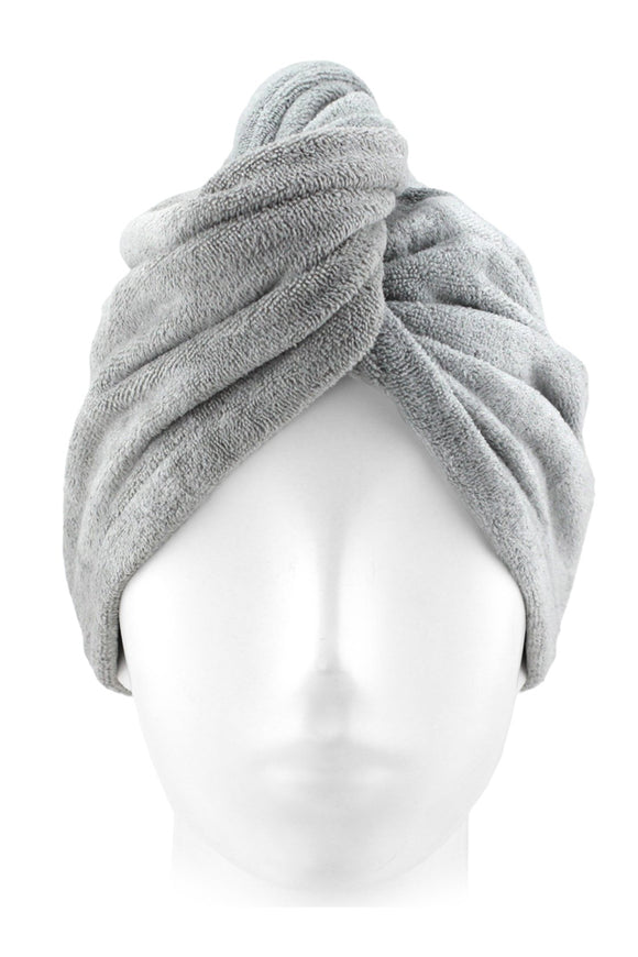 Volatree Microfiber Hair Towel Wrap Quick Magic Hair Dry Hat Neutral Gray