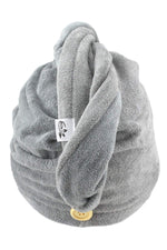 Volatree Microfiber Hair Towel Wrap Quick Magic Hair Dry Hat Neutral Gray